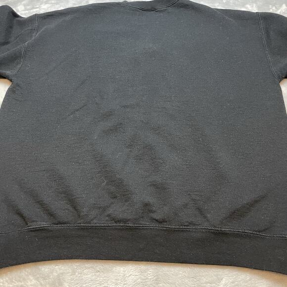 Frog Sitting on a Toadstool Mushroom Sweatshirt Size 2XL Black Embroidered - Picture 2 of 6